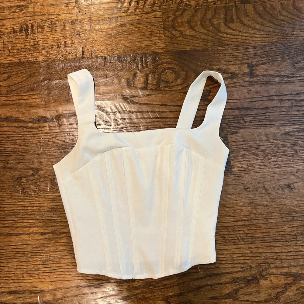 ASTR White Corset Top - Picture 2 of 4